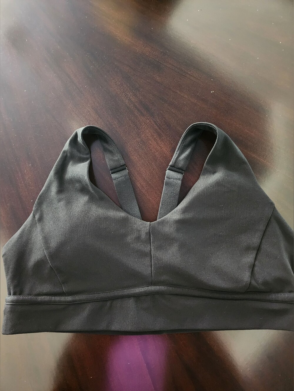 Xersion Brand Black V-Neck Bralette, Sportsbra, XL